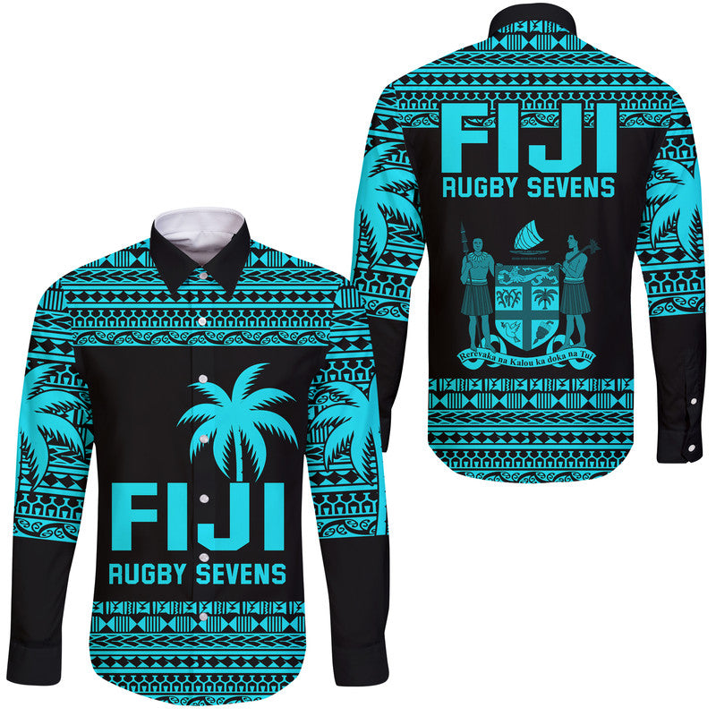 Fiji Rugby Sevens Long Sleeve Button Shirt Simple Style