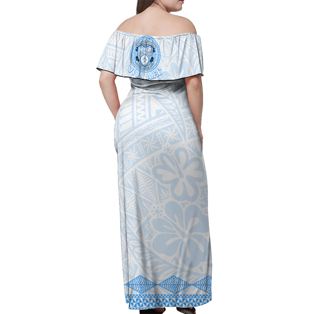 Tonga Apifo'ou College Off Shoulder Long Dress Viva AFC White