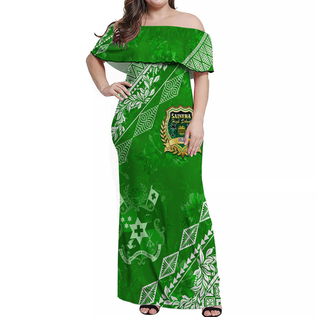 Saineha High School Tonga Off Shoulder Long Dress Kupesi Style Ver01