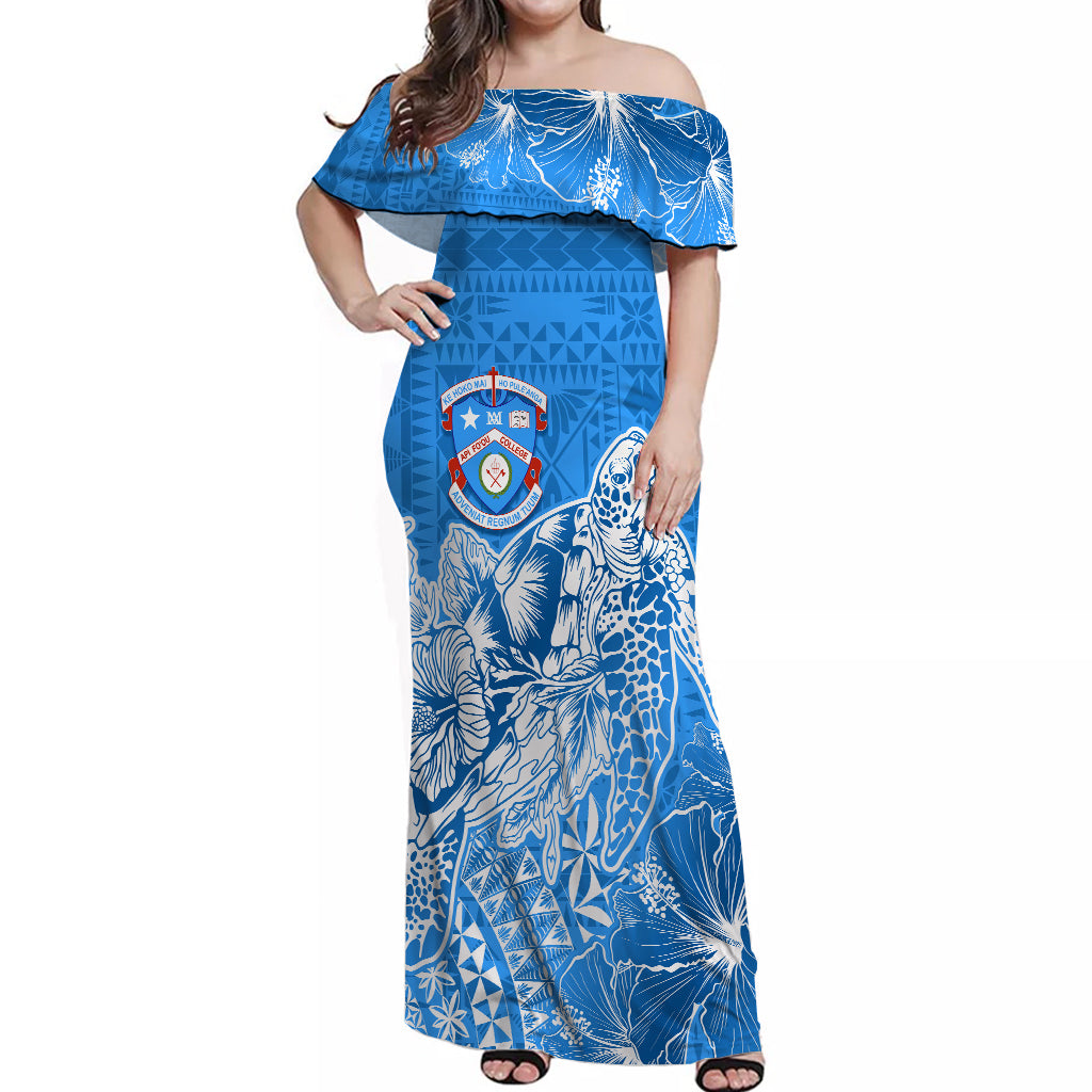 Apifoou College Tonga Off Shoulder Long Dress Kupesi Style Ver02