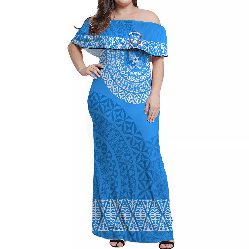 Apifoou College Tonga Off Shoulder Long Dress Kupesi Style Ver03