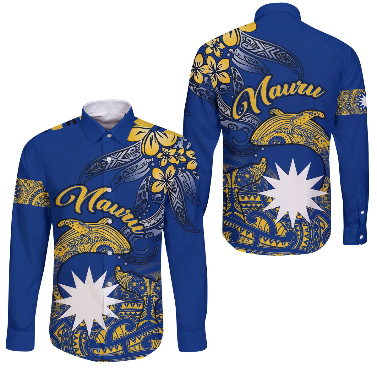 Nauru Independence The Way Of Water Sleeve Button Shirt
