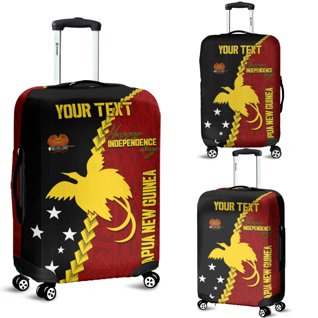 Personalised Papua New Guinea Luggage Cover 47th Independence Anniversary Motu Revareva