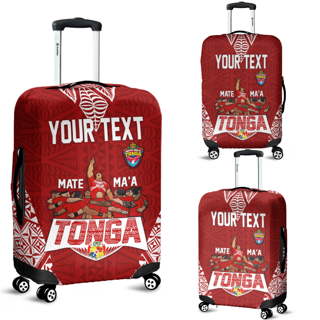 Personalised Tonga Rugby Luggage Cover Mate Ma'a Tonga Warriors