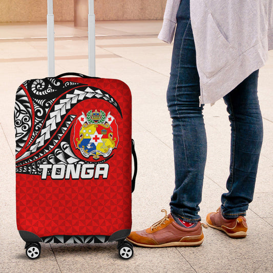 Tonga Luggage Cover Polynesian Tattoo