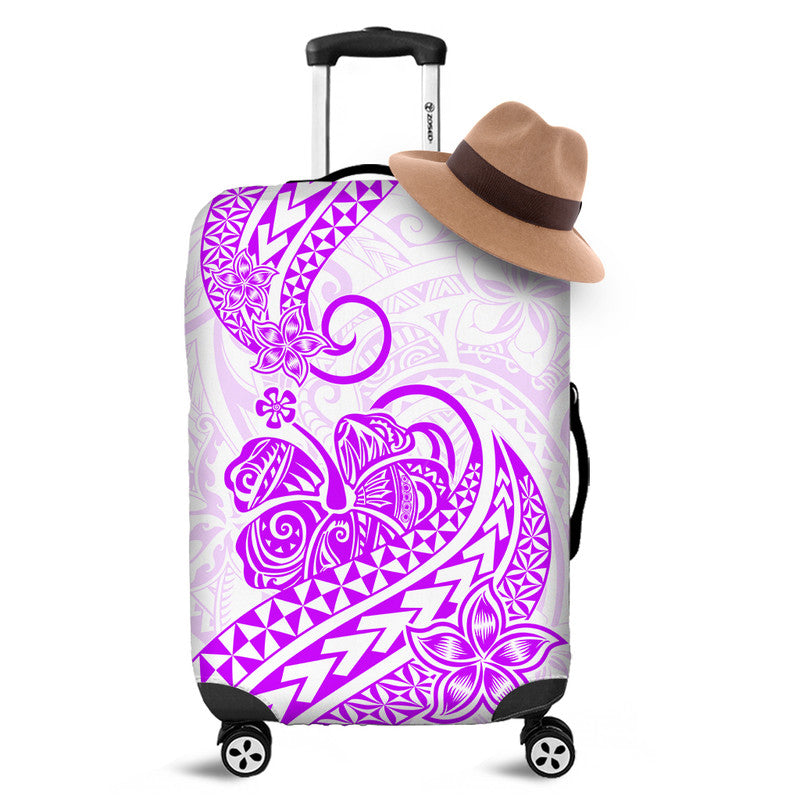 Polynesian Tribal Tattoo Retro Luggage Cover Purple Screen Color
