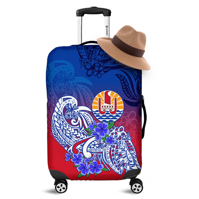 Tahiti Luggage Cover Polynesian Floral Tribal
