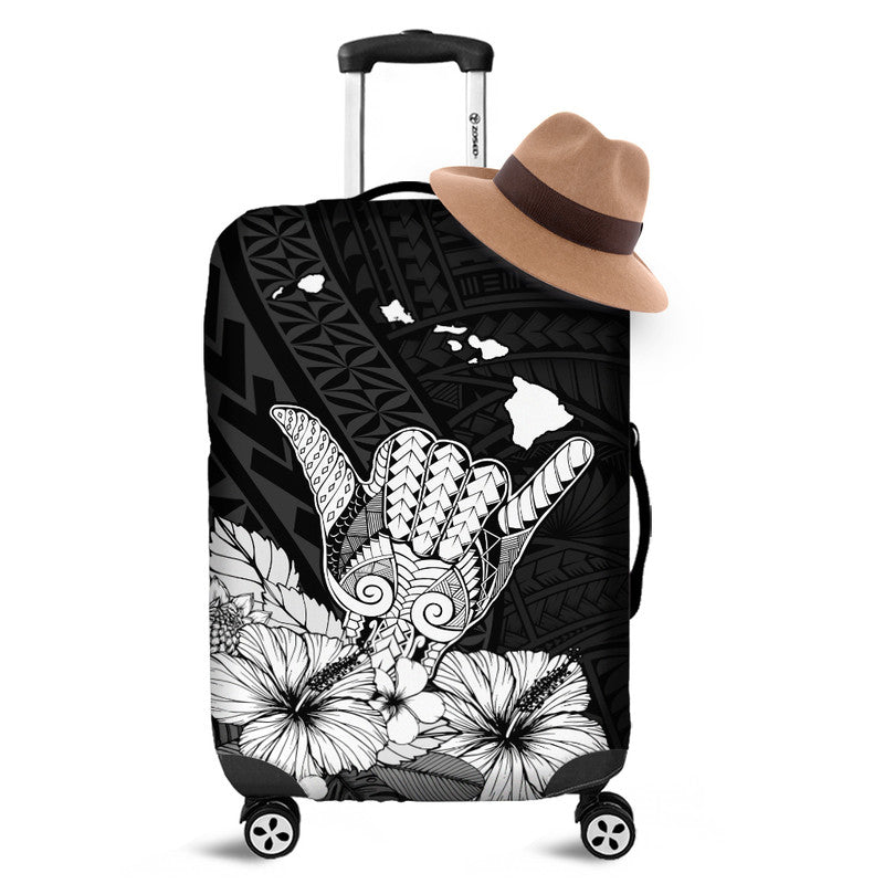 Hawaii Shaka Sign Luggage Cover Black Version