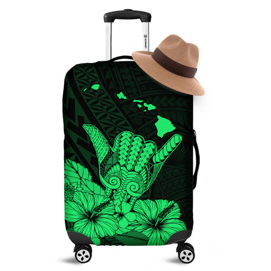 Hawaii Shaka Sign Luggage Cover Green Version