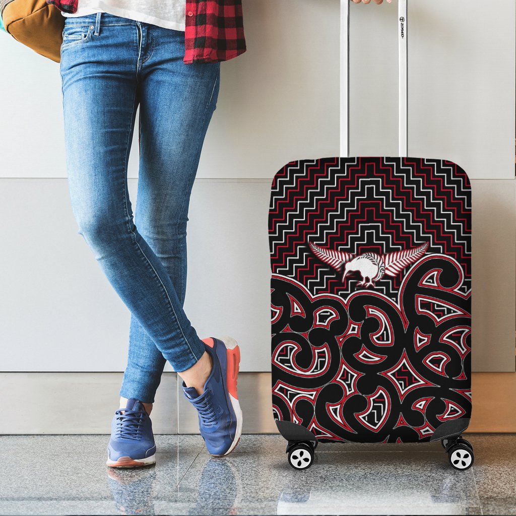 New Zealand Luggage Maori Graphic Tee patterns Red