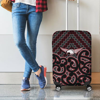 New Zealand Luggage Maori Graphic Tee patterns Red