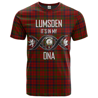 Printivon Lumsden Boghead Clan DNA In Me Tartan Crest T Shirt