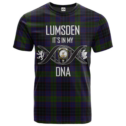 Printivon Lumsden Hunting Clan DNA In Me Tartan Crest T Shirt