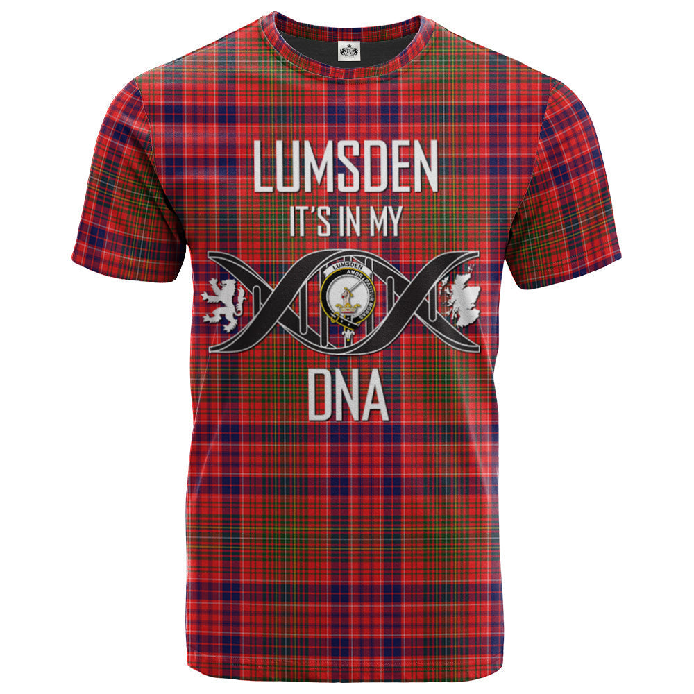 Printivon Lumsden Modern Clan DNA In Me Tartan Crest T Shirt