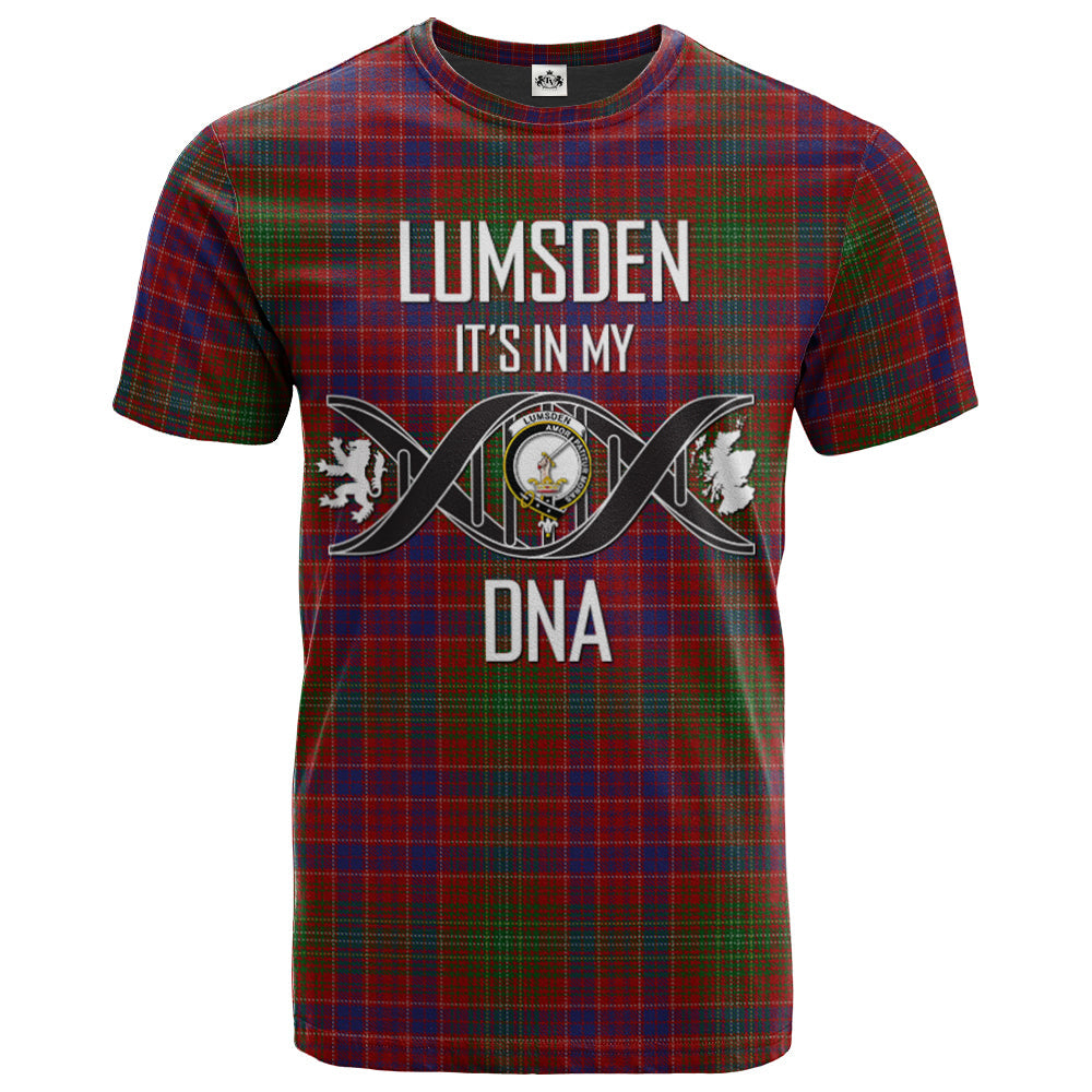 Printivon Lumsden Short Clan DNA In Me Tartan Crest T Shirt