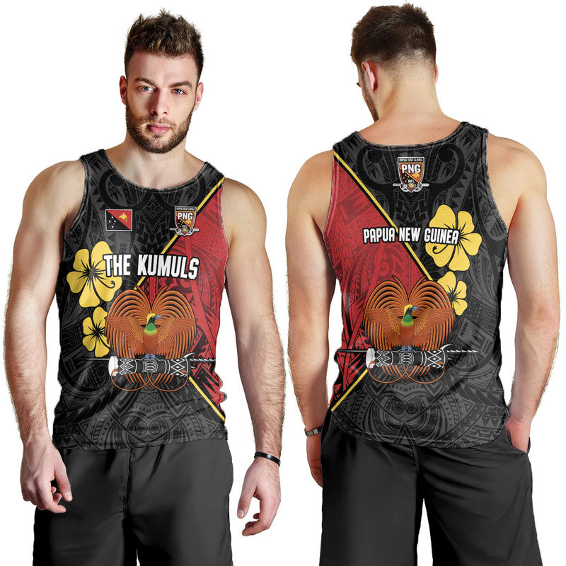 The Kumuls PNG Men Tank Top Papua New Guinea Polynesian Dynamic Style Black