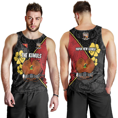 The Kumuls PNG Men Tank Top Papua New Guinea Polynesian Dynamic Style Black