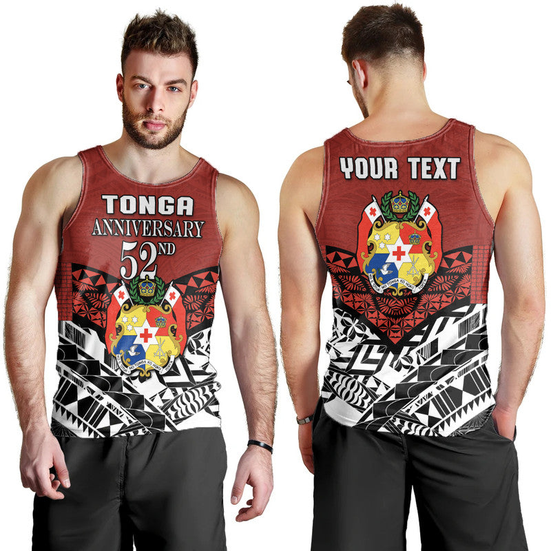 Custom Personalised Tonga Men Tank Top Independence Anniversary Special Version 2022