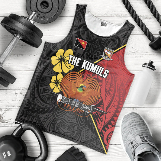 The Kumuls PNG Men Tank Top Papua New Guinea Polynesian Dynamic Style Black