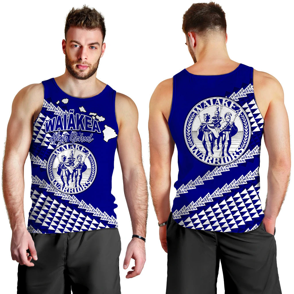 Waiakea High School Hawaii Men Tank Top Navy Blue
