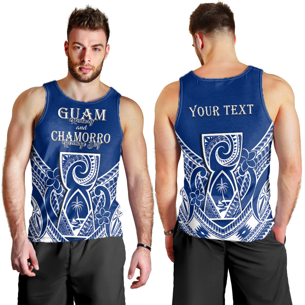 Custom Personalised Guam History and Chamorro Heritage Day Men Tank Top Latte Stone Polynesian