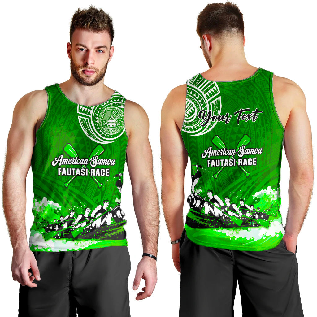 Custom Personalised American Samoa Men Tank Top Fautasi Race Samoan Pattern Ver.02