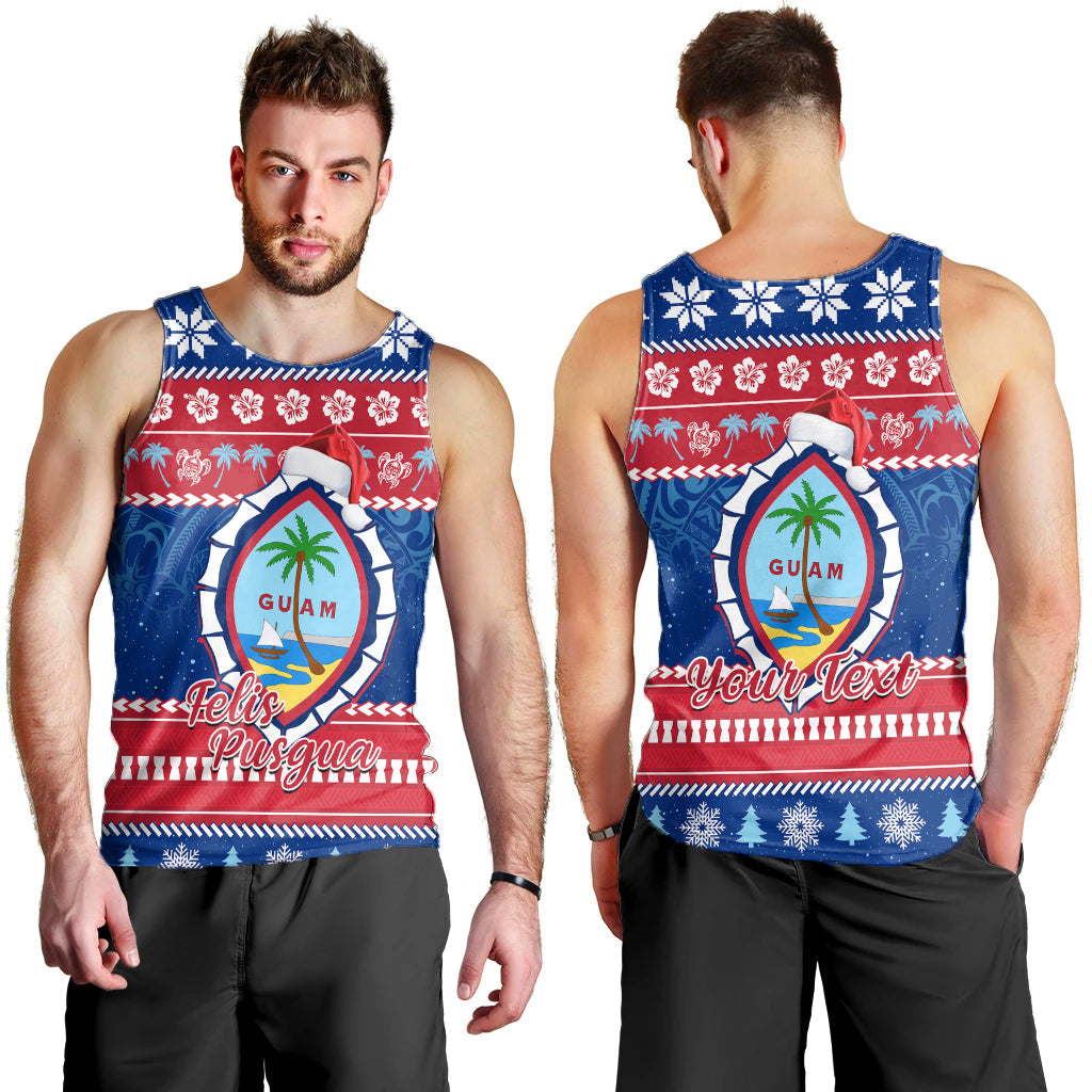 Custom Personalised Guam Christmas Men Tank Top Guaman Seal Polynesian Felis Pusgua