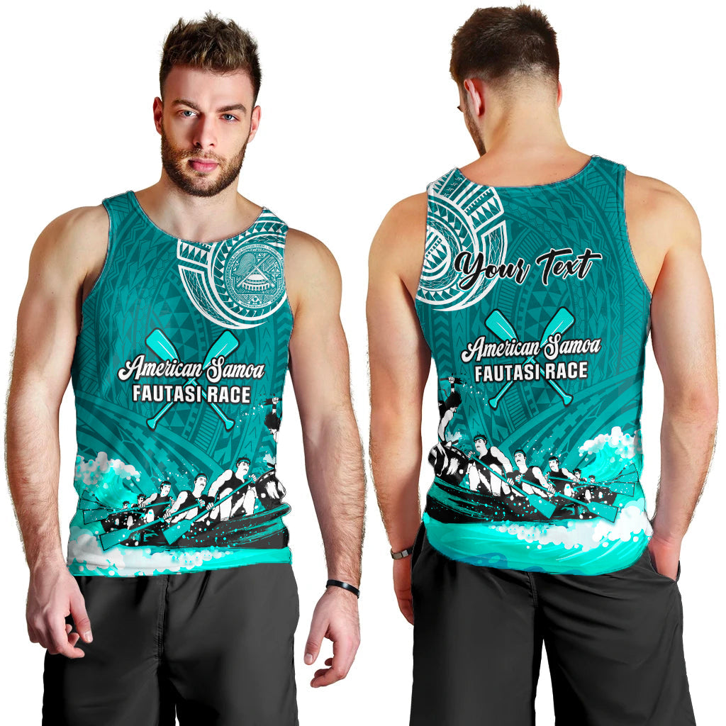 Custom Personalised American Samoa Men Tank Top Fautasi Race Samoan Pattern Ver.03