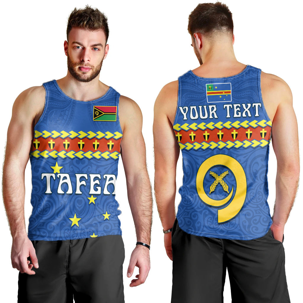 Custom Personalised Tafea Province Men Tank Top Vanuatu Pig Tusk Polynesian Flag Style