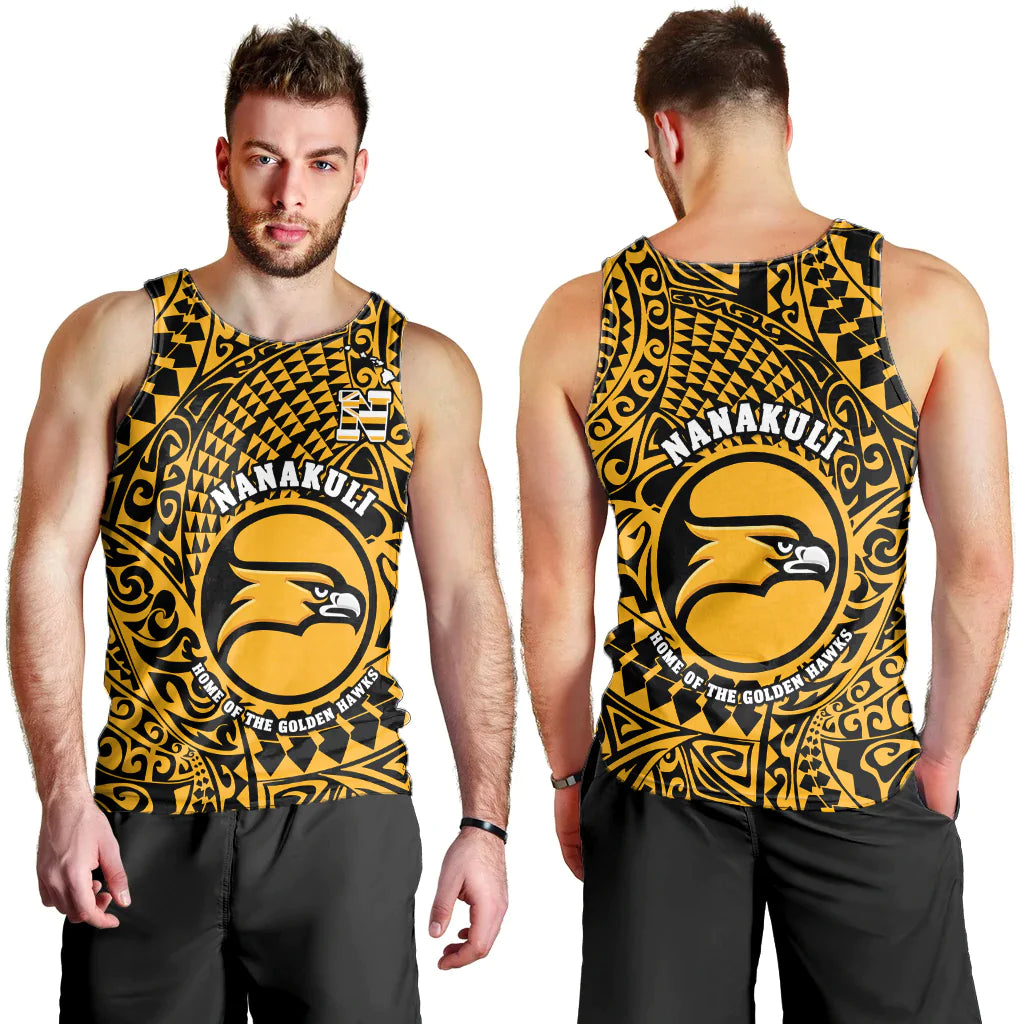 Hawaii Men Tank Top Nanakuli High and Intermediate School Tribal Kakau