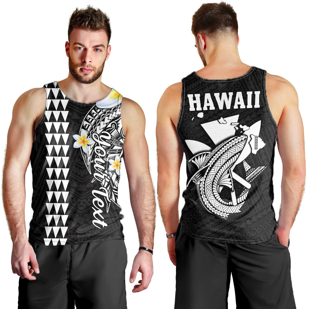Custom Personalised Hawaii Men Tank Top Kakau Kanaka Maoli Combine Polynesian Shark Ver.07