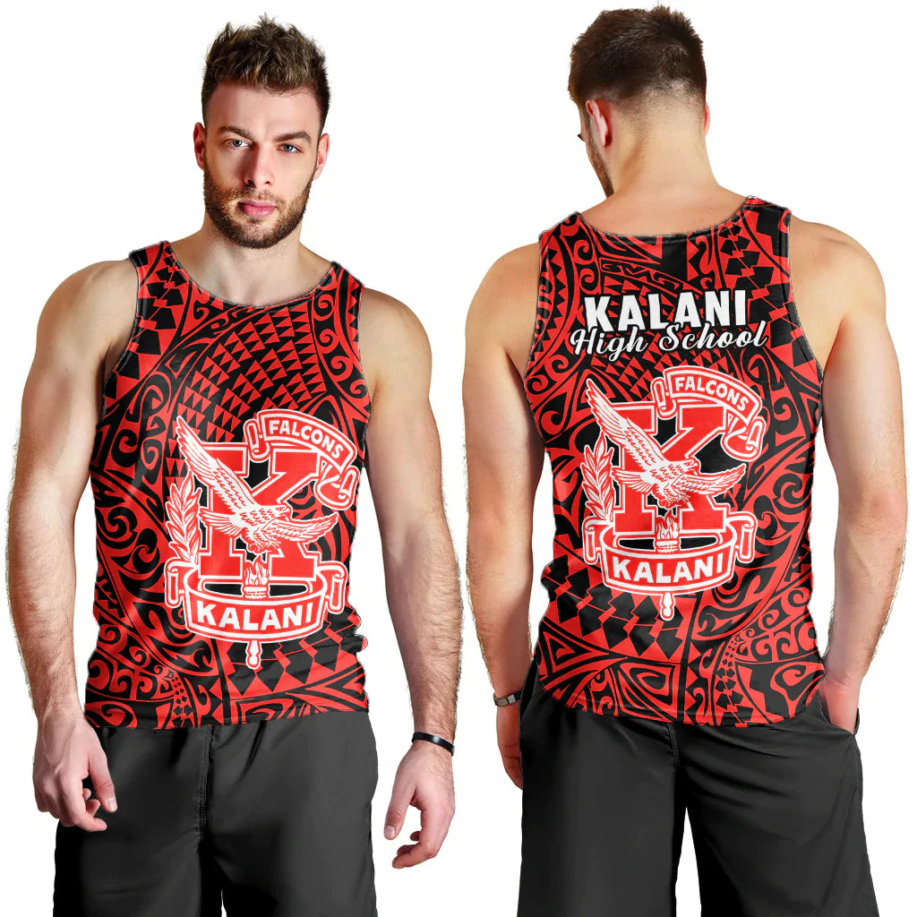 Hawaii Men Tank Top Kalani High School Tribal Kakau