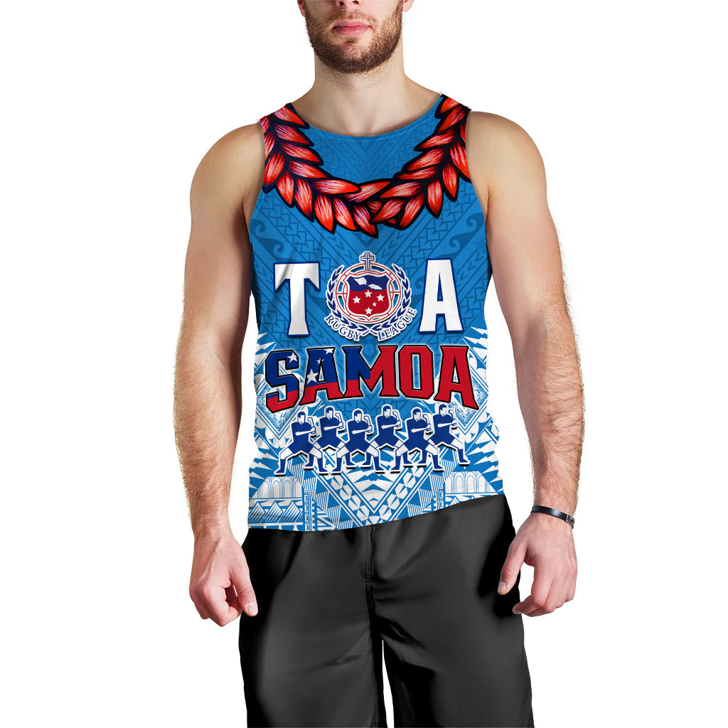 Toa Samoa Rugby Men Tank Top Manu Siva Tau Style Ulafala