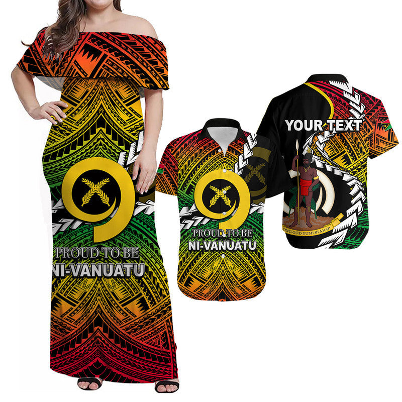 (Custom Personalised) Matching Outfits For Couples Proud To Be Ni Vanuatu Combo Dress And Shirt