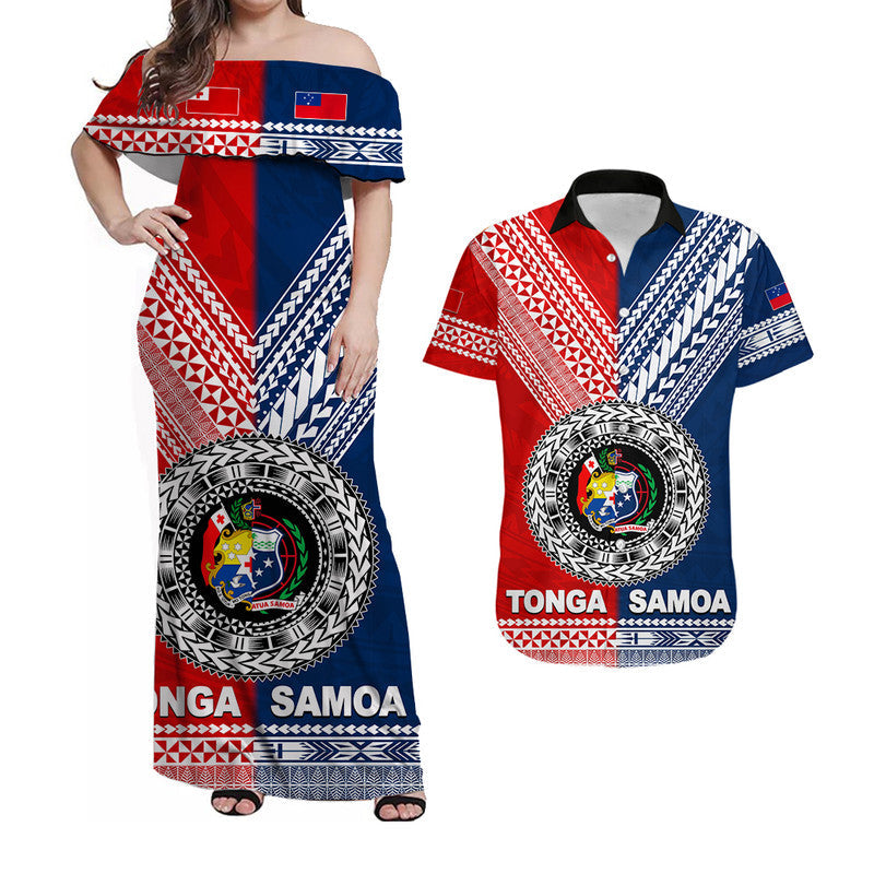 Matching Clothes For Couples Tonga And Samoa TokoUso Polynesian Combo Dress And Shirt