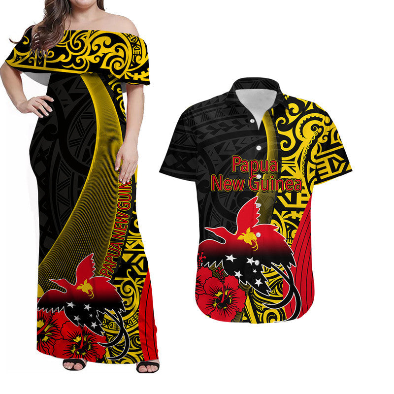 Matching Outfits For Couples Papua New Guinea combo Dress And Shirt Vibe Style