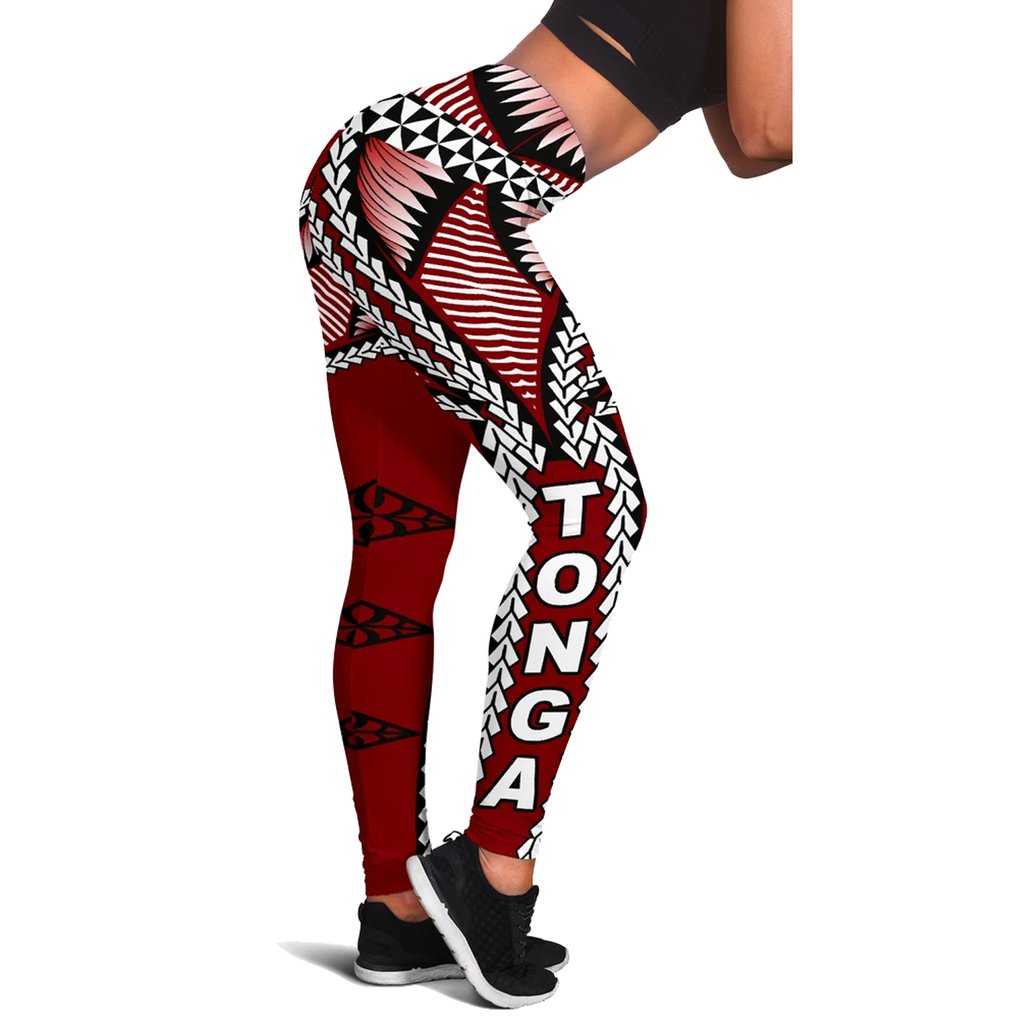 Tonga Polynesian Women's Legging - Tongan Ngatu Pattern