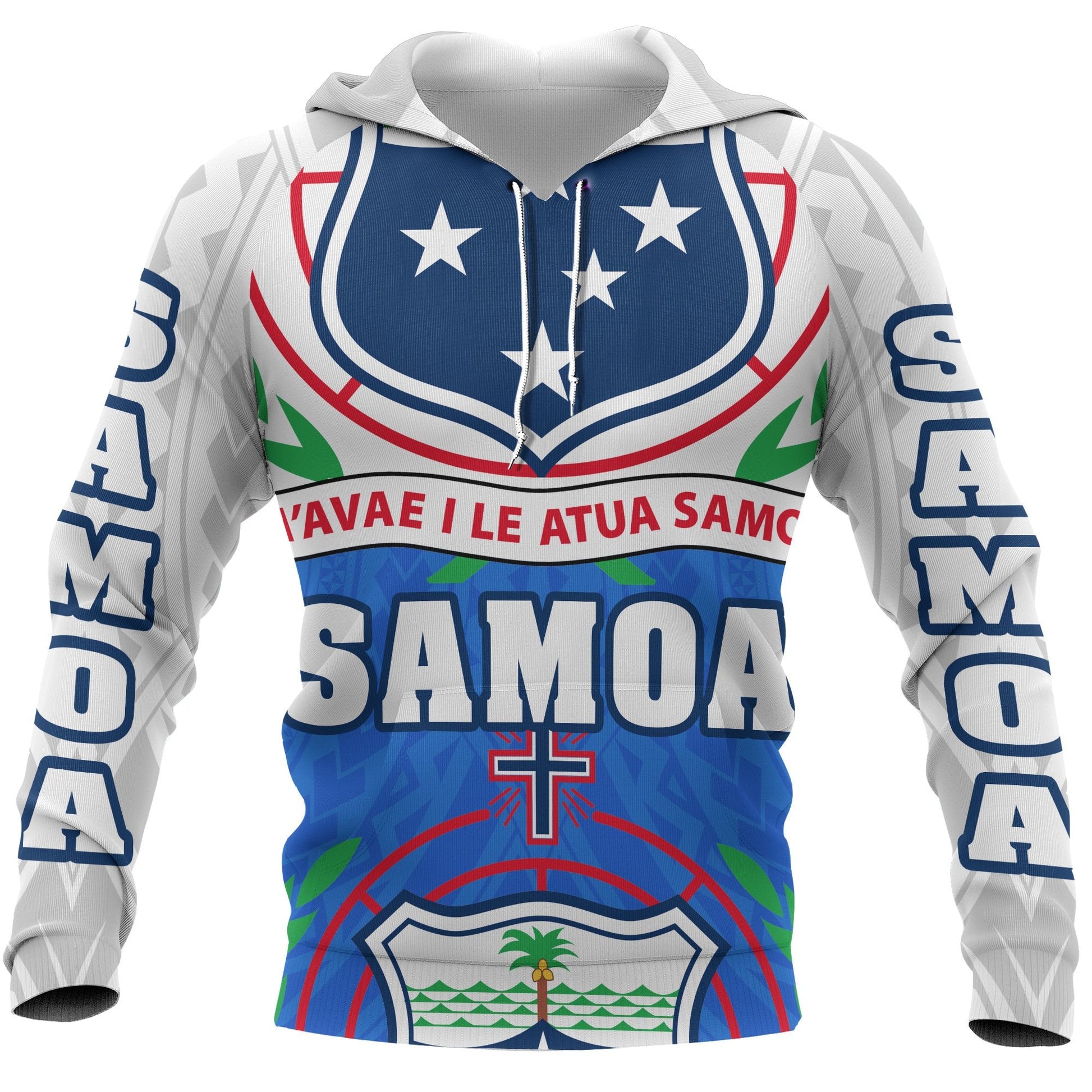Samoa All Over Hoodie Coat Of Arm