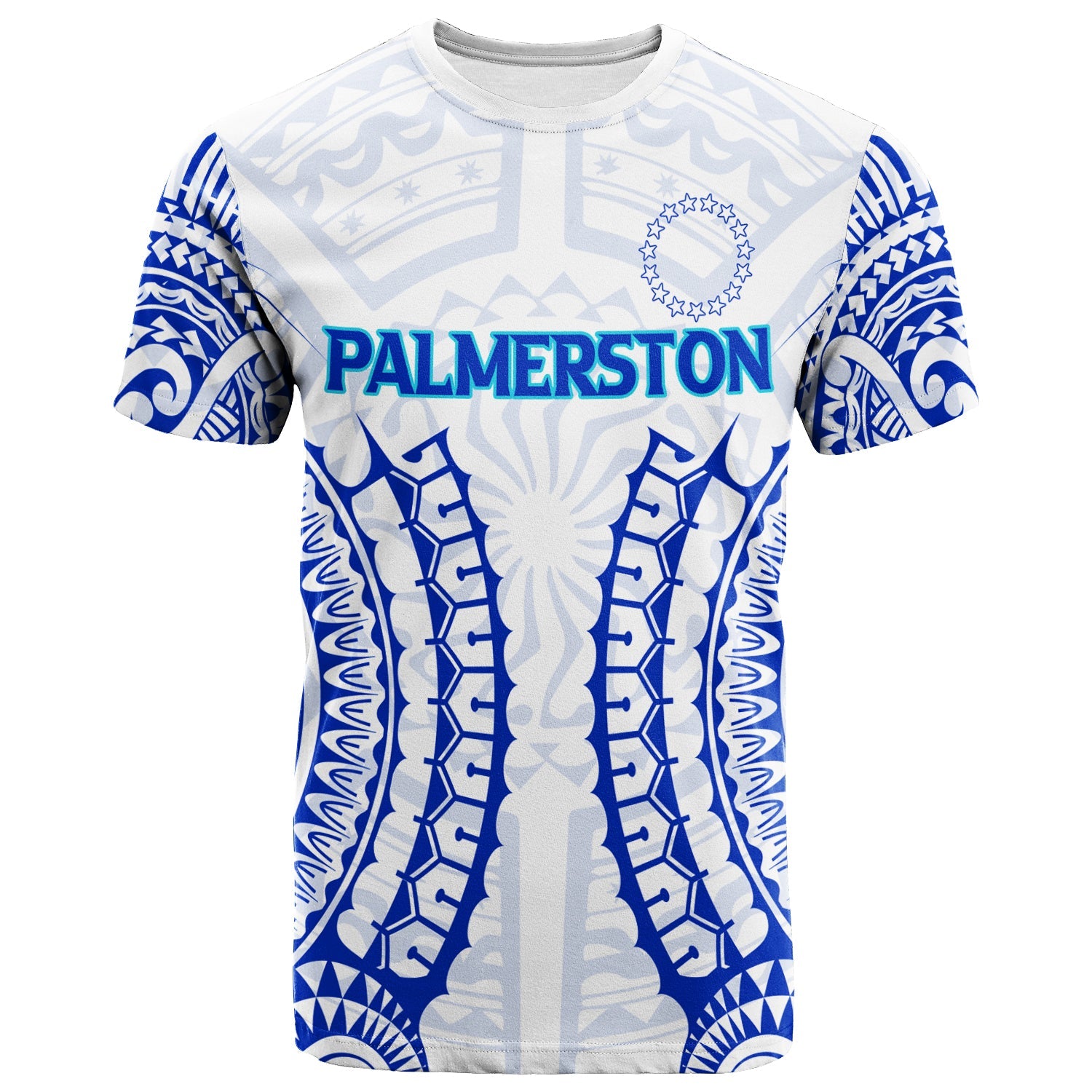 Cook Islands Palmerston T - Shirt - Tribal Pattern White Shirt