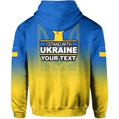 Custom Ukraine Hoodie With Map Stand With Ukraine