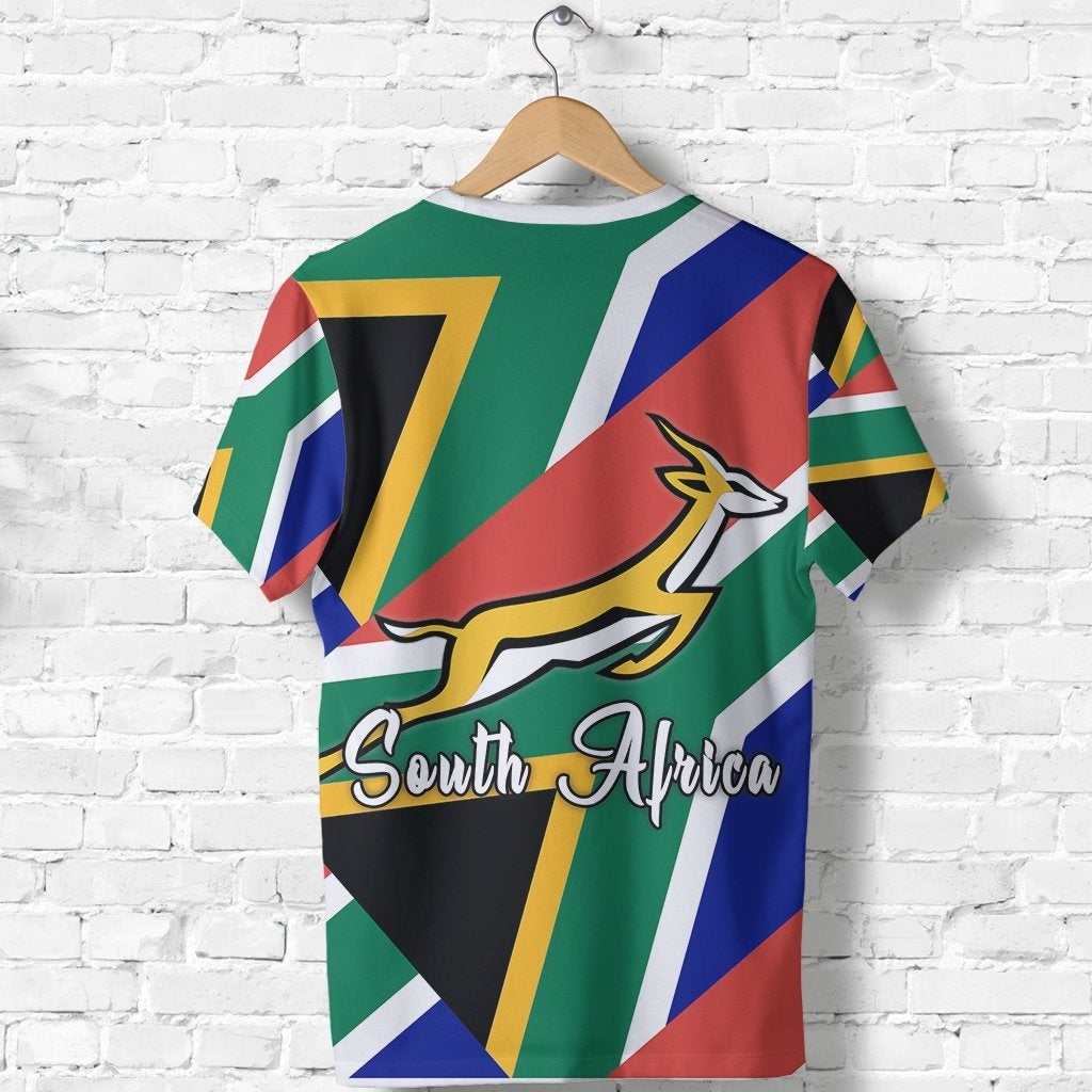 South Africa Springbok T Shirt Flag Patch Up Version