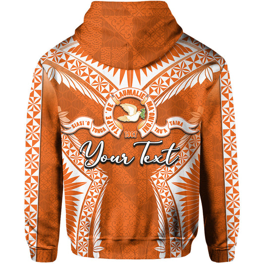 Tailulu College Zip Hoodie Orange Style  All Over Print