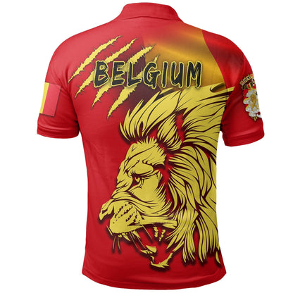 Belgium Polo Shirt Lion, Belgium Shirt Flag