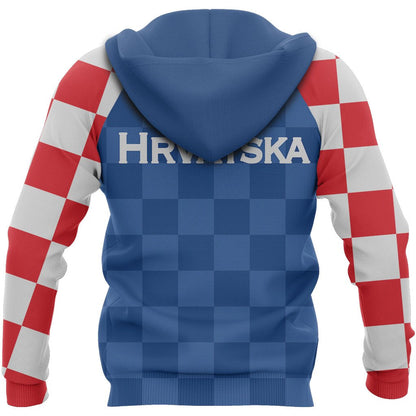 Hrvatska Croatia Hoodie Checkerboard No.1 Rlt8