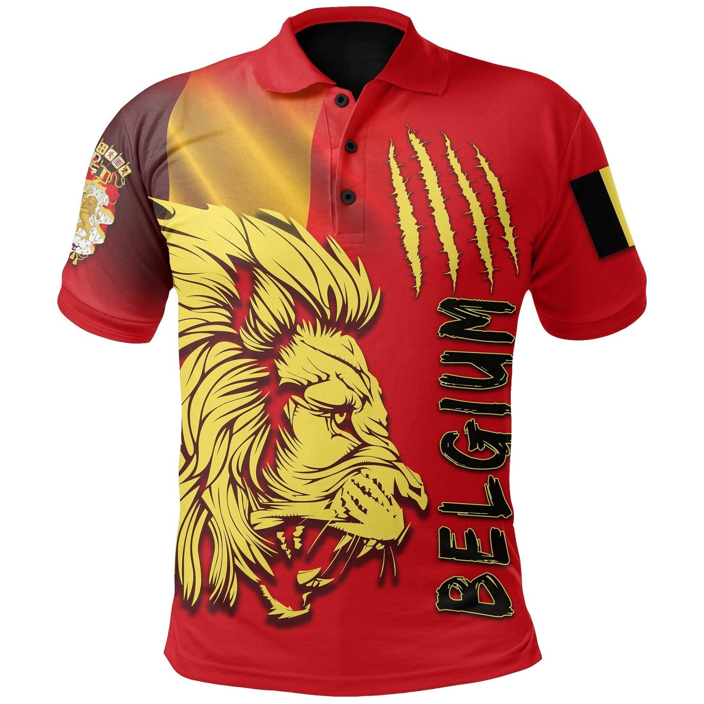 Belgium Polo Shirt Lion, Belgium Shirt Flag