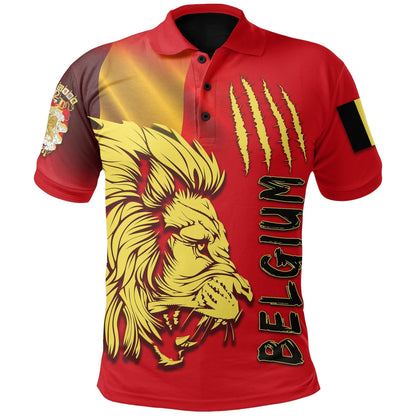 Belgium Polo Shirt Lion, Belgium Shirt Flag