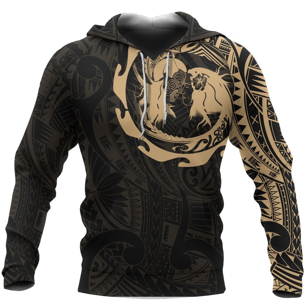 Aotearoa Hoodie Maori Hongi Tattoo Pullover Hoodie