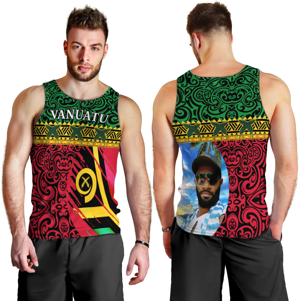 CUSTOM Vanuatu Dreamy Men Tank Top Flag and Pattern