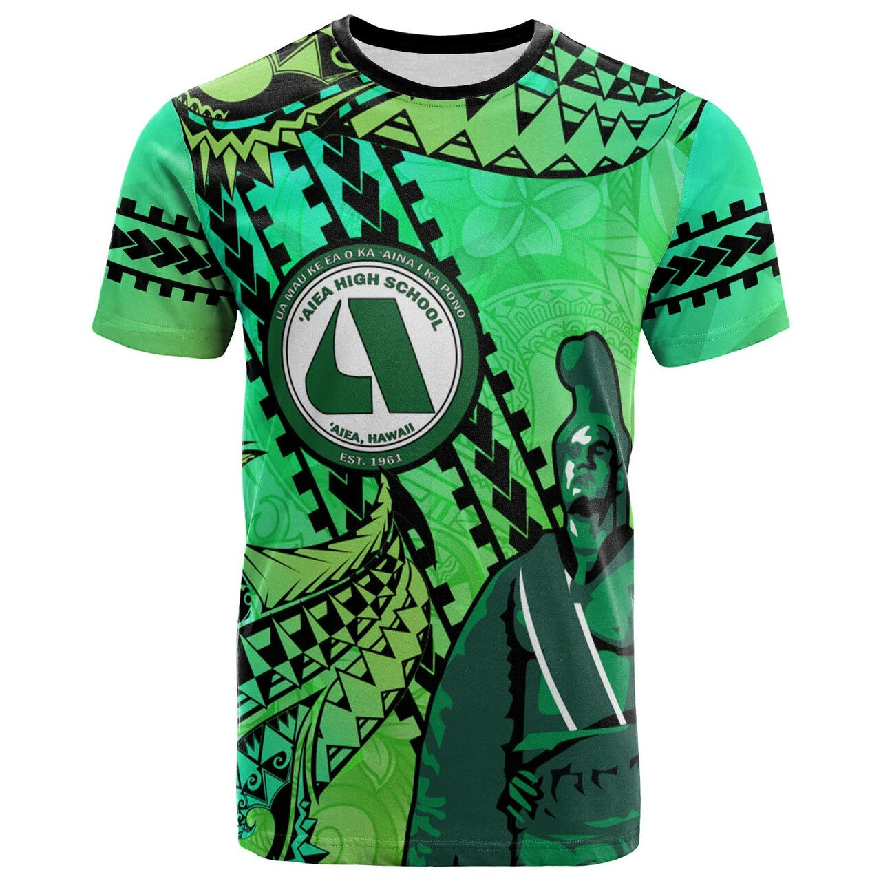 Hawaii T-shirt 'Aiea High School Home Of The Na Ali'i Tribal Pattern