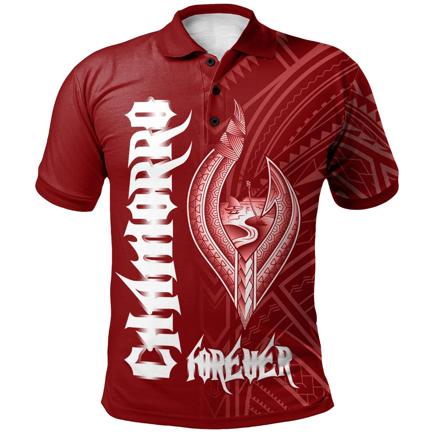 Guam Polo Shirt - Chamorro Forever Red Color